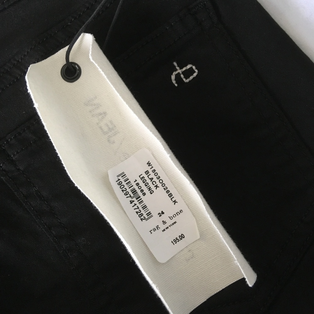 rag & bone Black Legging Fit Skinny Jeans - Picture 7 of 8
